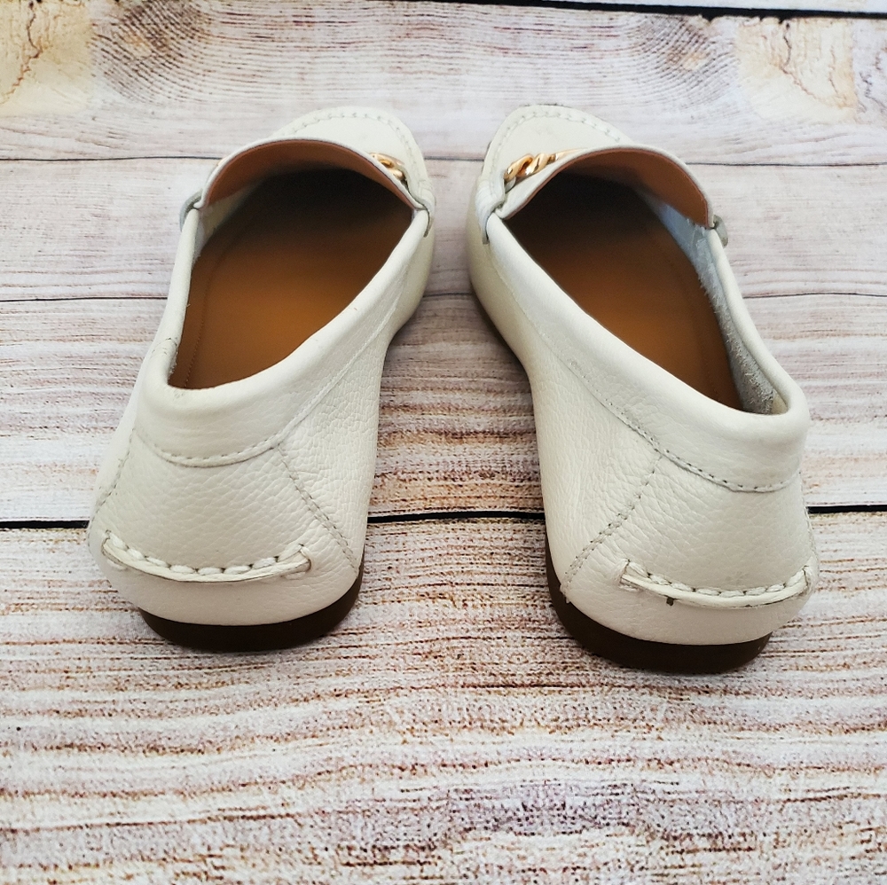 Sold....Coach Olive Pebble Grain Leather Flat Loafer - Picture 7 of 8